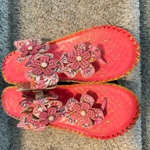 L'ATISTE Pink Floral Sandals